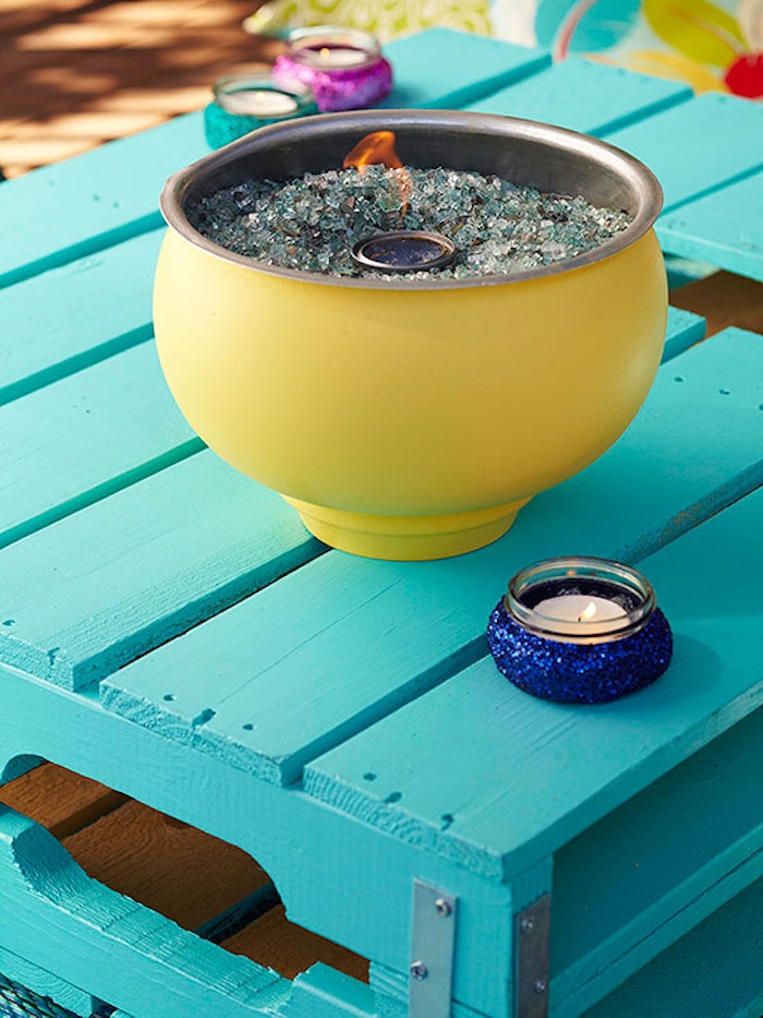 Table Top Fire Pit, backyard ideas on a budget